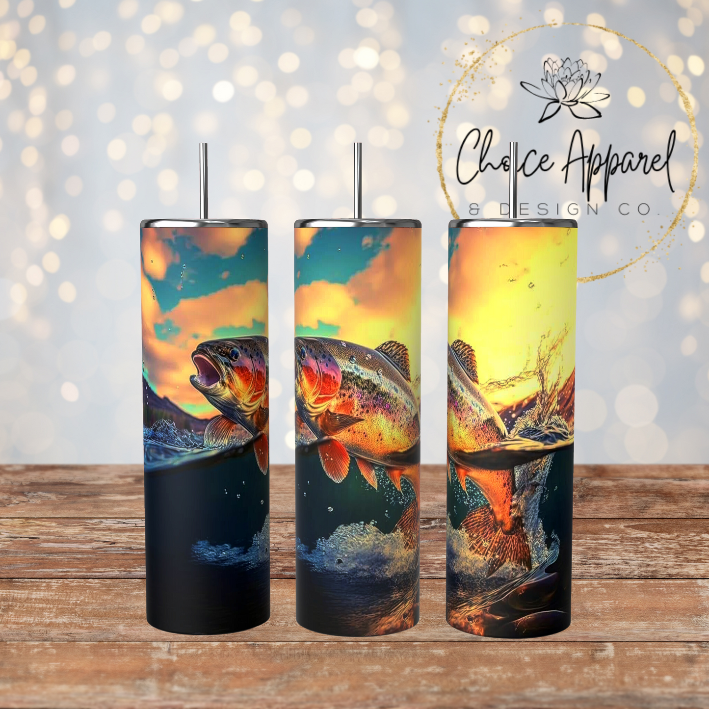 Bass Sunset Tumbler