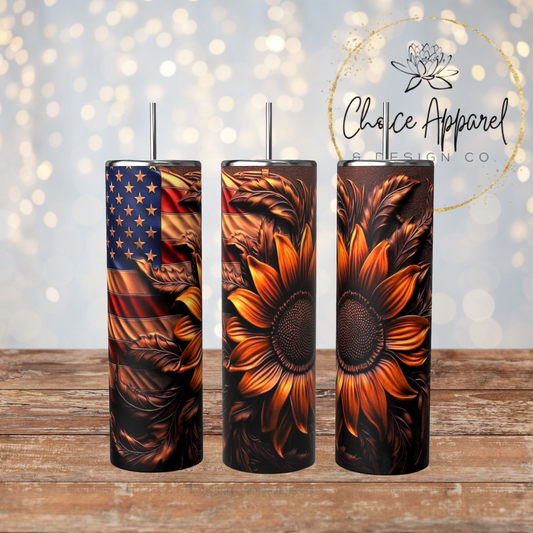 Flag Sunflower Tumbler