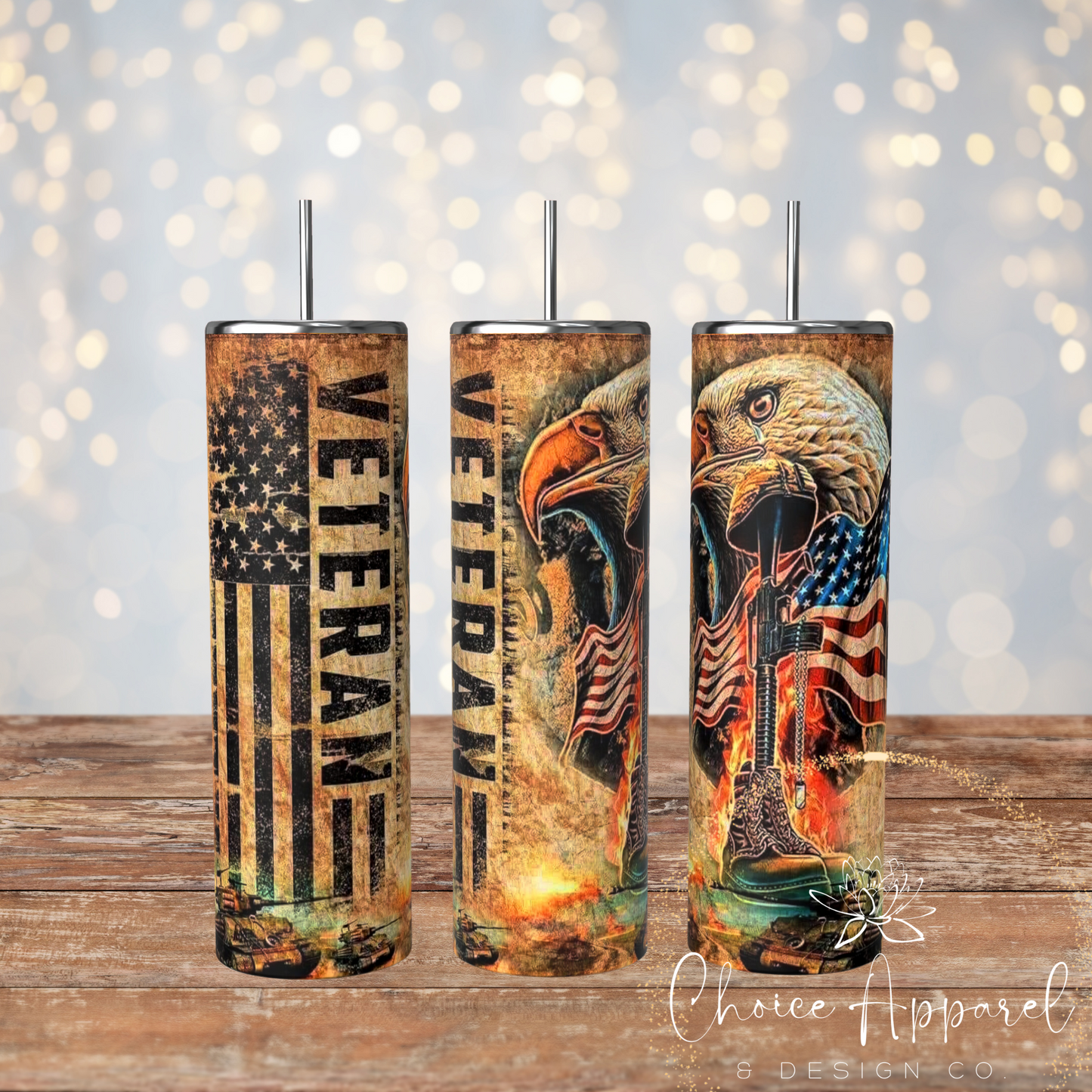 Veteran Eagle & Flag Tumbler