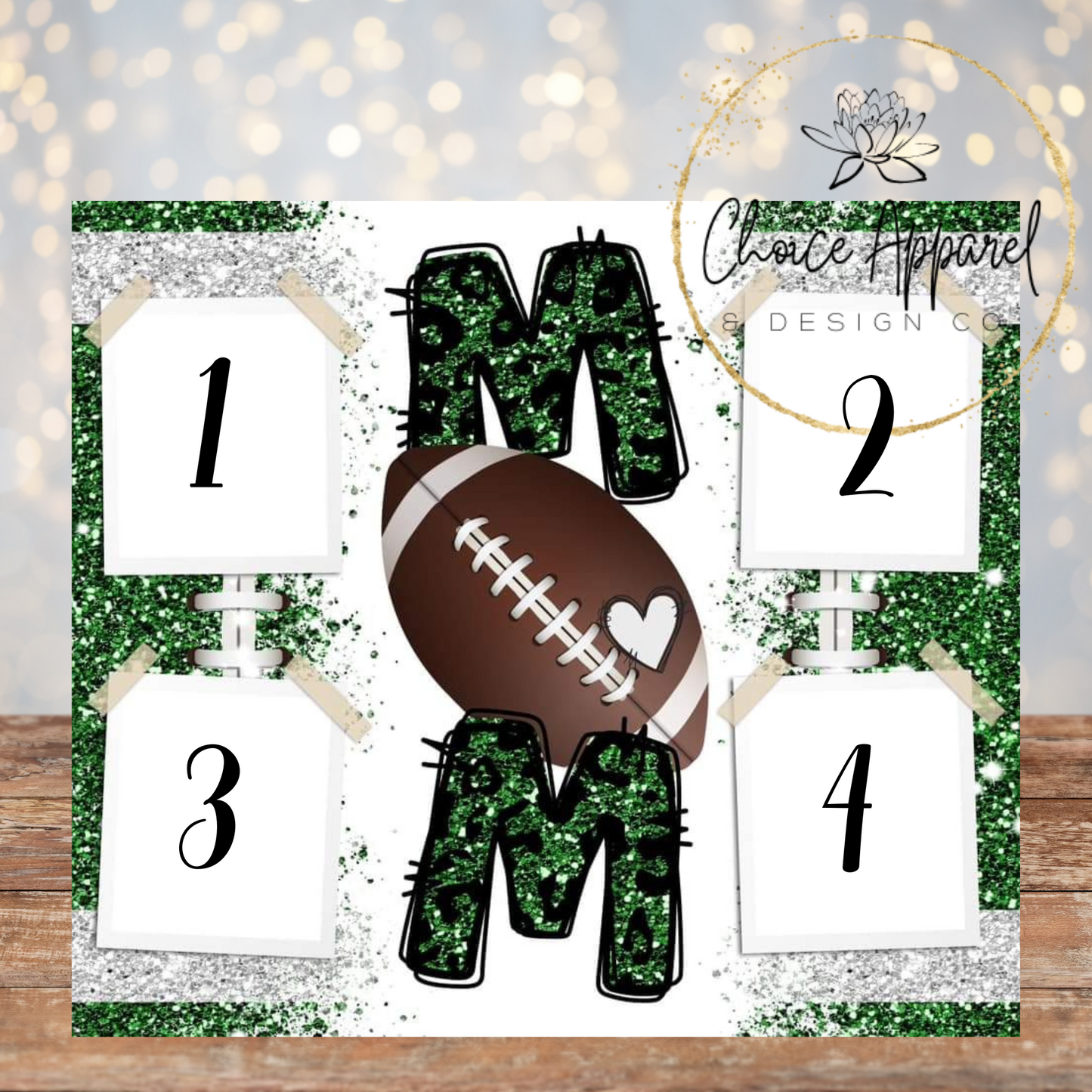 Mom Football Photo Tumbler