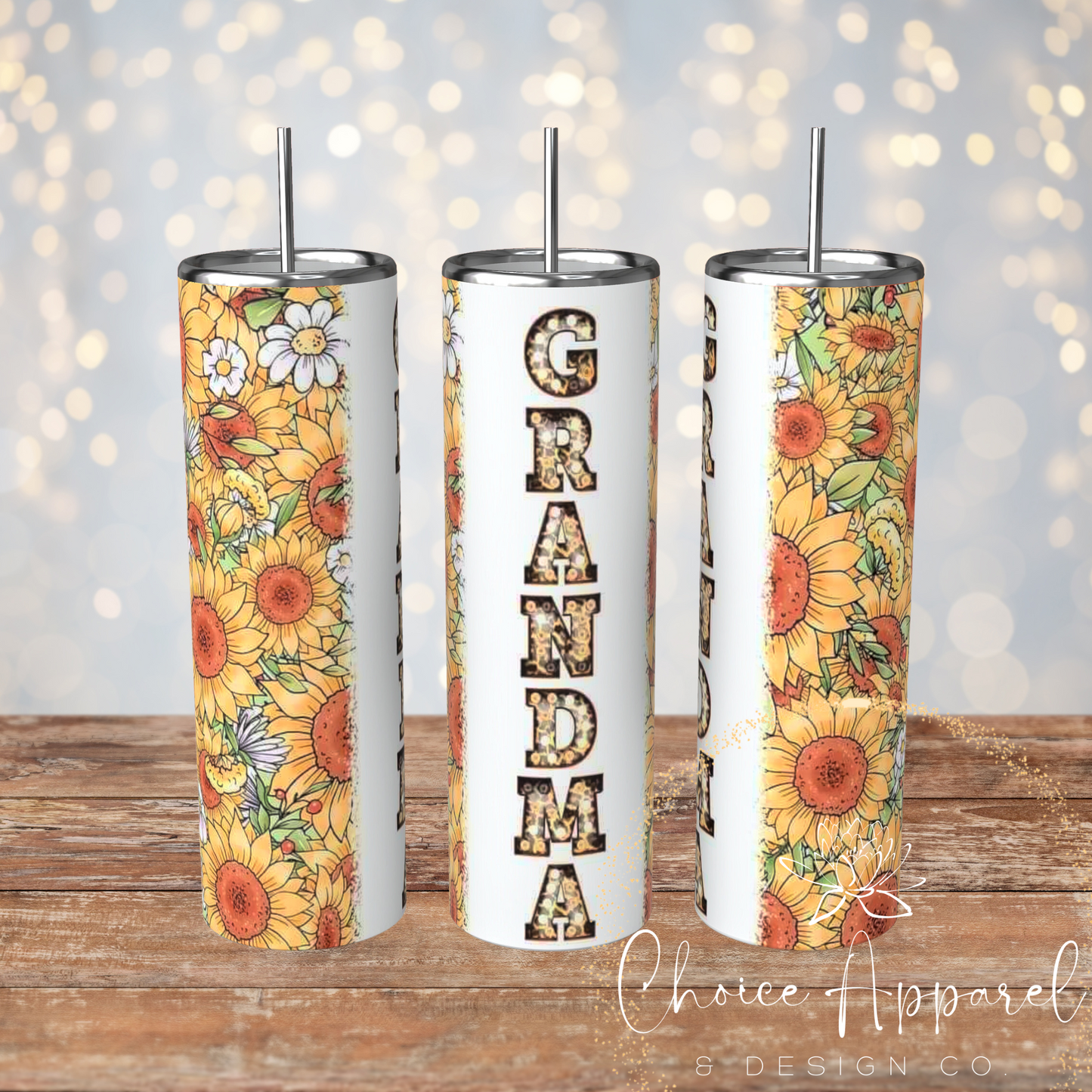 Grandma Sunflower Tumbler