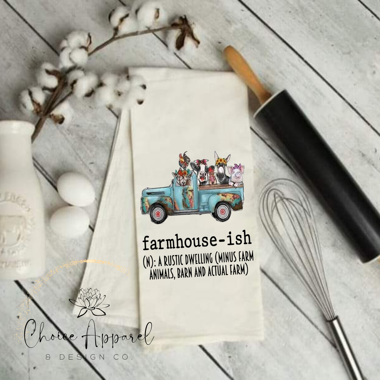 Farmhouse-ish Kitchen Towel