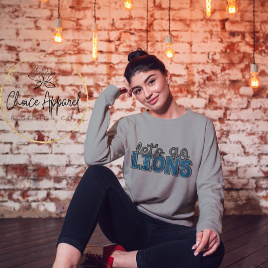 Lions Sequin Patch Hoodie